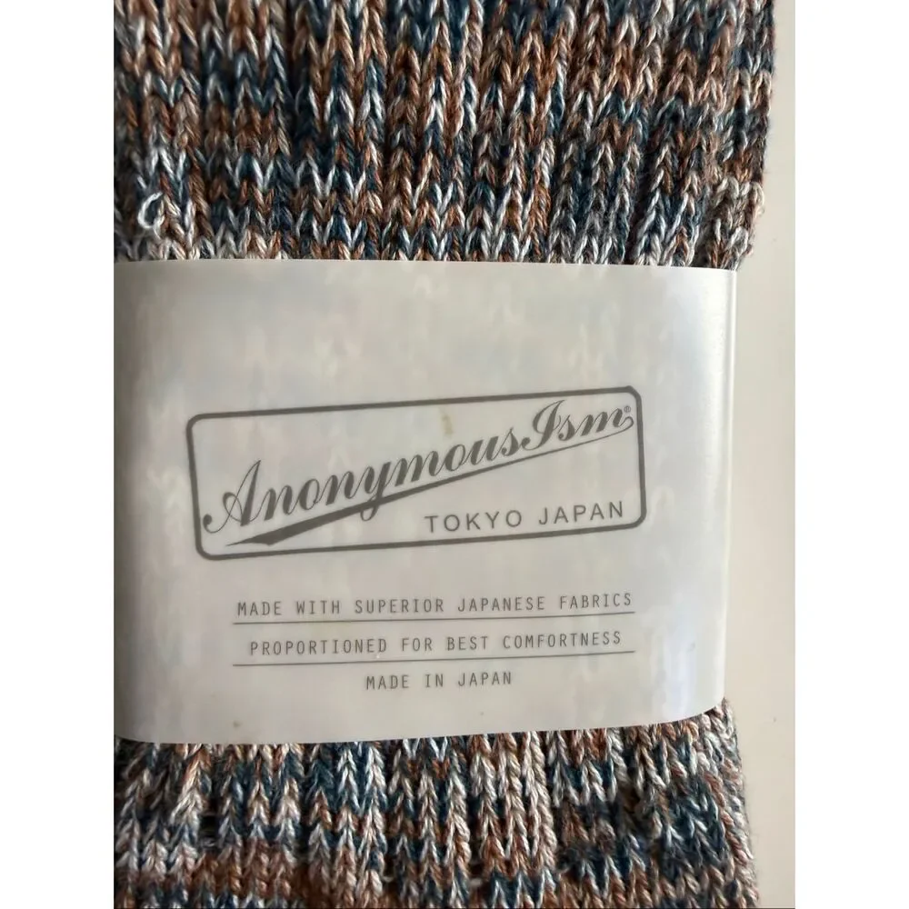 Anonymous ISM Socks Crew Made in Japan Cashmere Blend One Size Fits Most